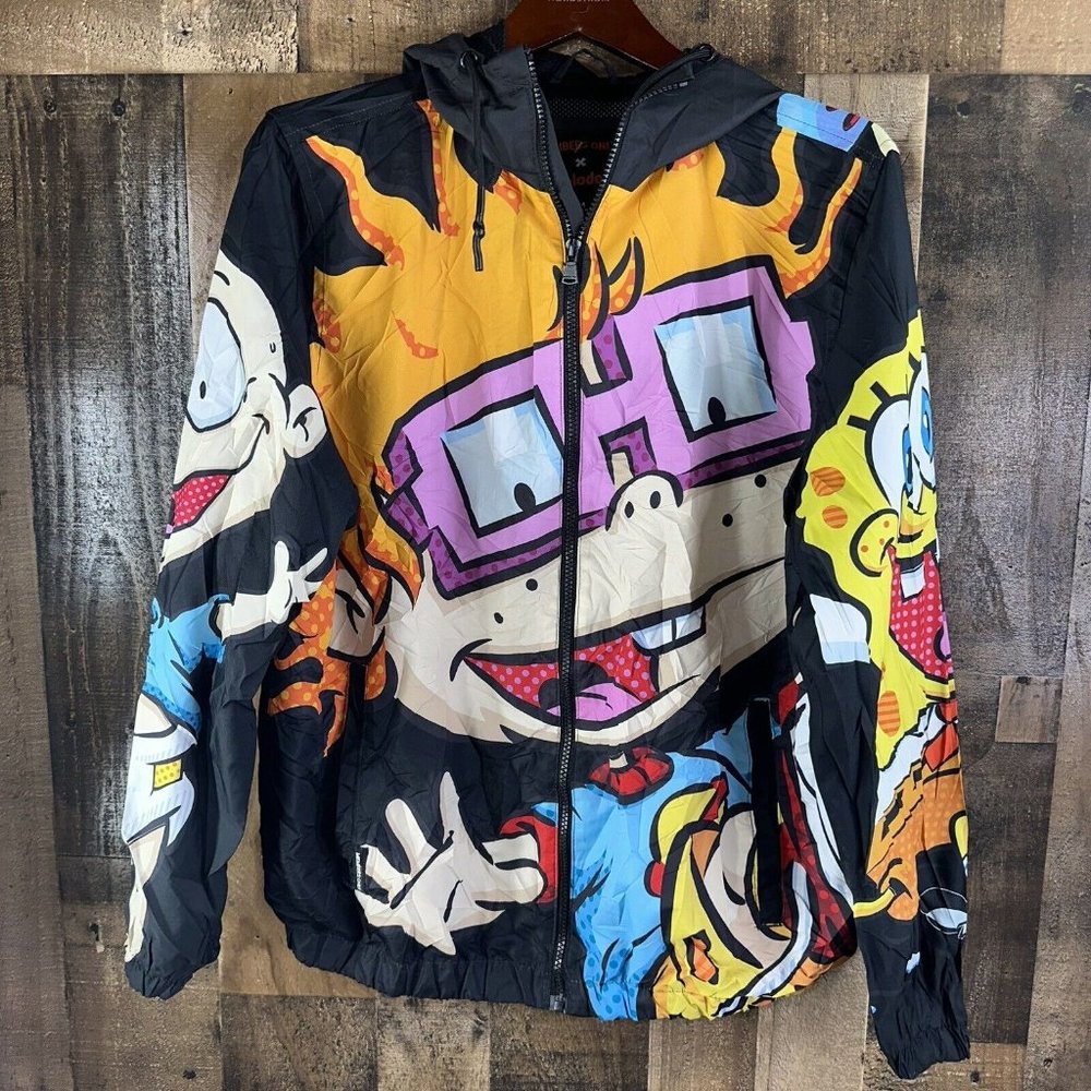 Members Only x Nickelodeon Puffer Jacket Medium  Rugrats SpongeBob n Stimpy